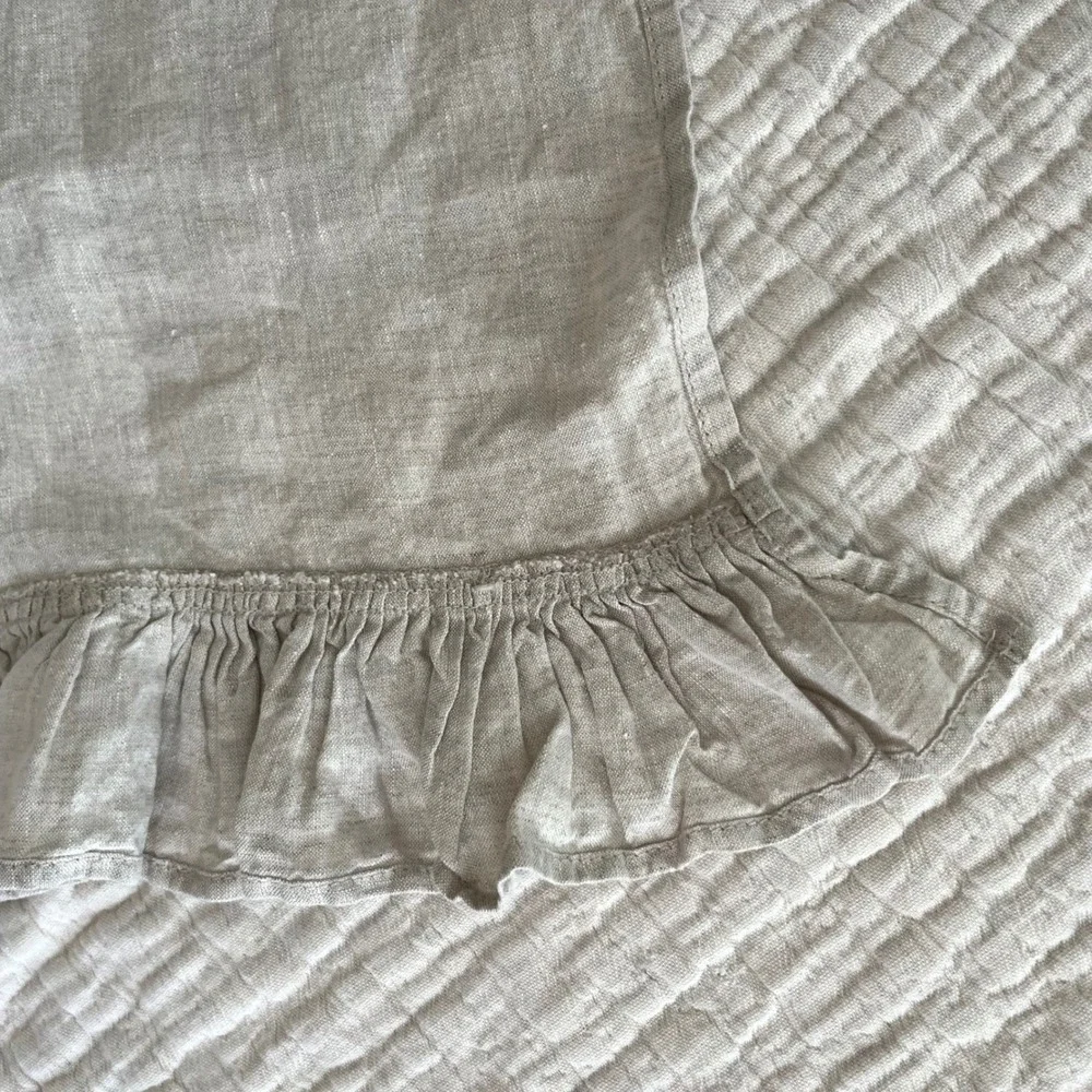 2 100% Linen‎ Ruffle Kitchen Towels